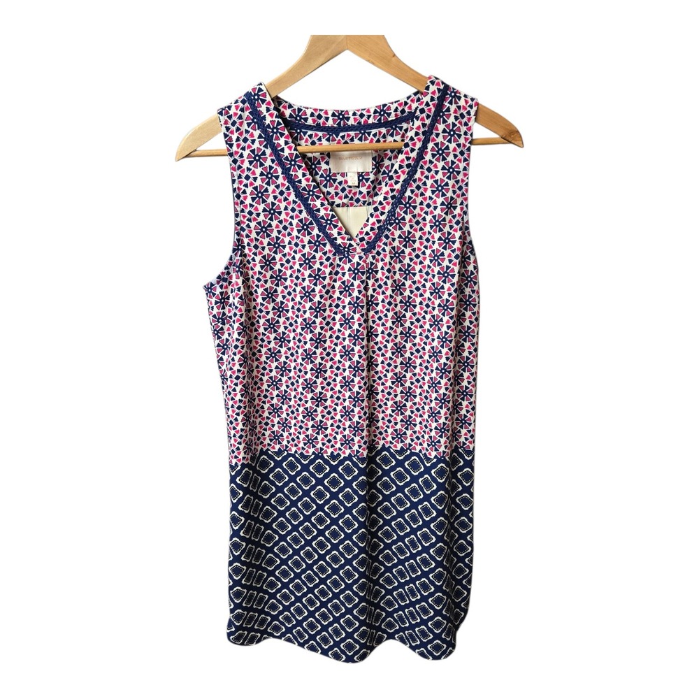 🩵 SKIES ARE BLUE Dress Sleeveless Shift Sundress Size MEDIUM